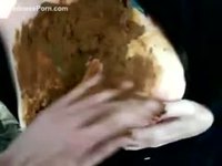 Extreme shit eating and amateur fuck session